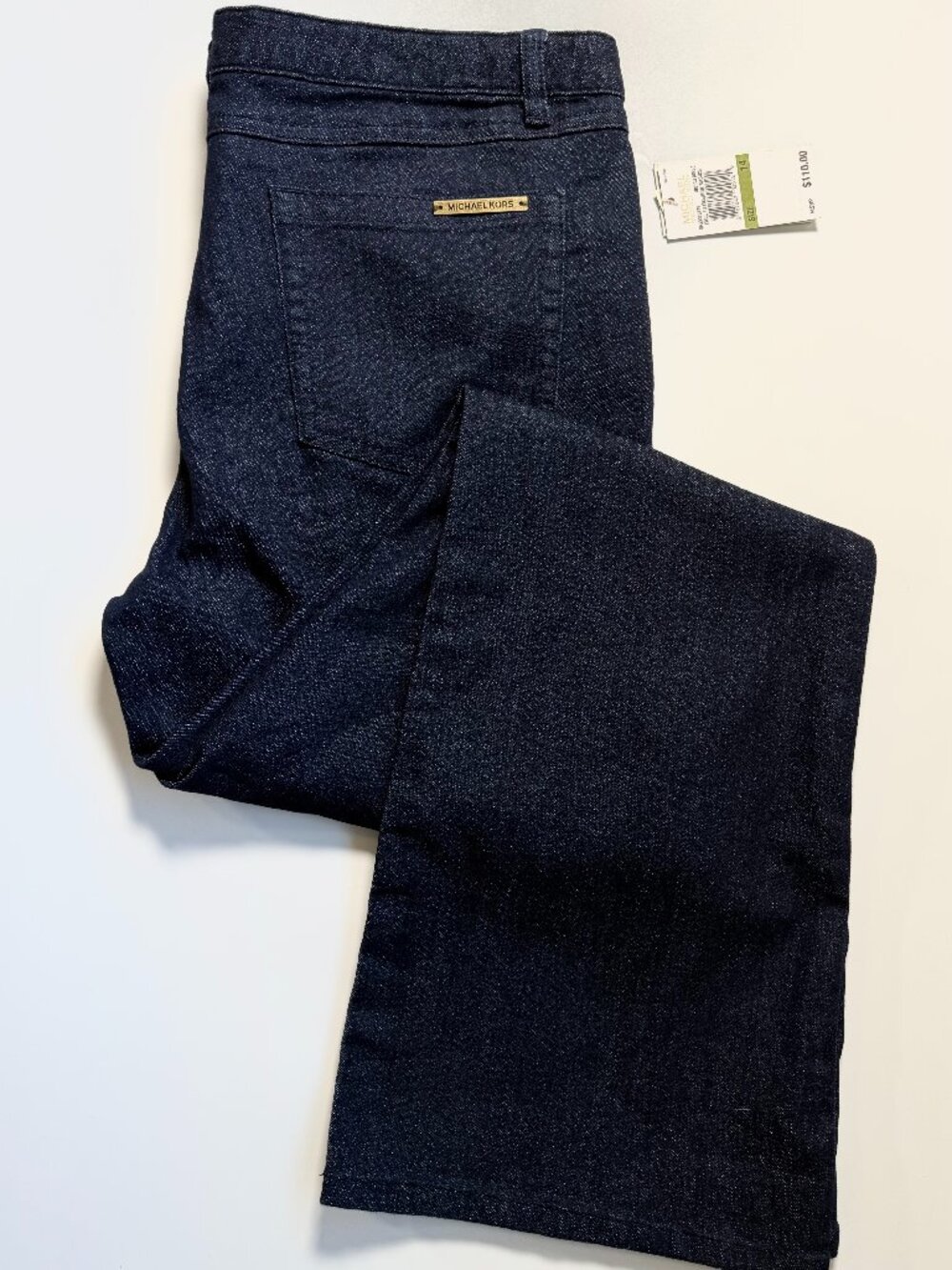 Michael Kors Women's Indigo Rinse Boot Cut Stretch Jeans - NWT -Size 14